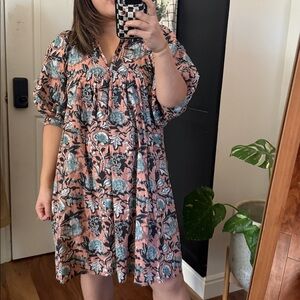 Never A Wallflower The High Neck Printed Floral Dress. XS/S